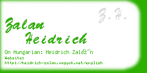 zalan heidrich business card